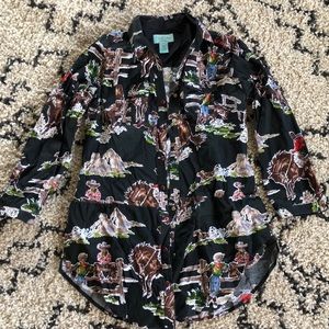 Tasha Polizzi vintage Cowboy print Shirt